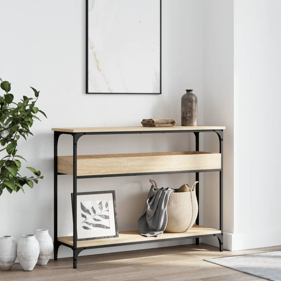 Wandtafel Met Schap 100X29X75 Cm Bewerkt Hout Kleur Sonoma eiken 100 cm