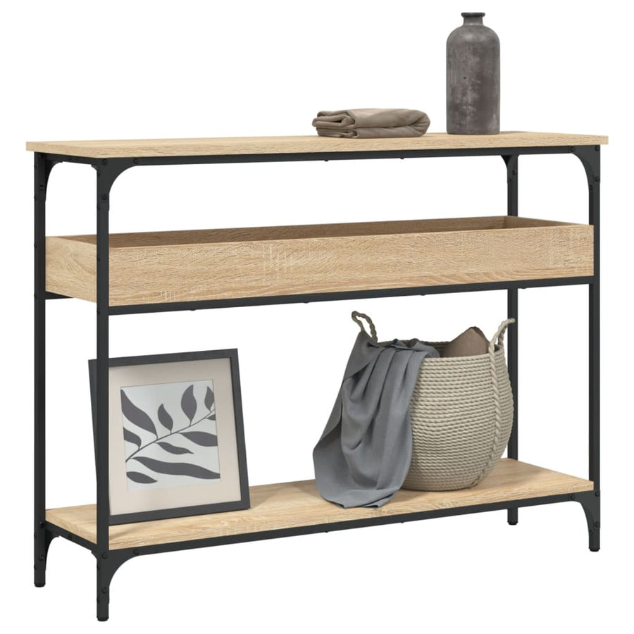 Wandtafel Met Schap 100X29X75 Cm Bewerkt Hout Kleur Sonoma eiken 100 cm