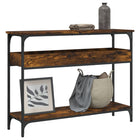 Wandtafel met schap 100x29x75 cm bewerkt hout
