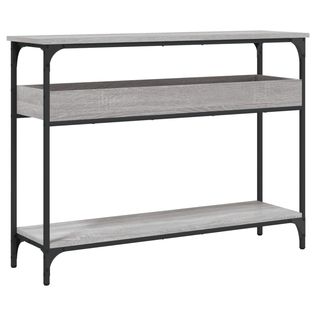 Wandtafel Met Schap 100X29X75 Cm Bewerkt Hout Grijs Sonoma