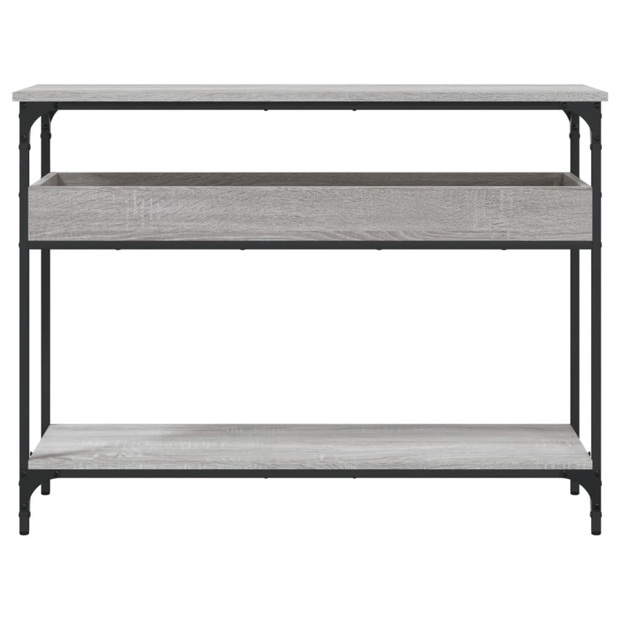 Wandtafel Met Schap 100X29X75 Cm Bewerkt Hout Grijs Sonoma