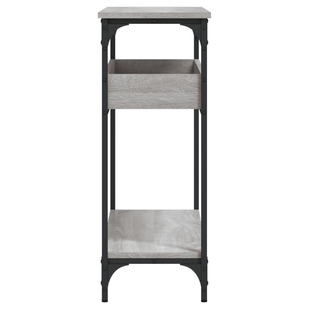 Wandtafel Met Schap 100X29X75 Cm Bewerkt Hout Grijs Sonoma