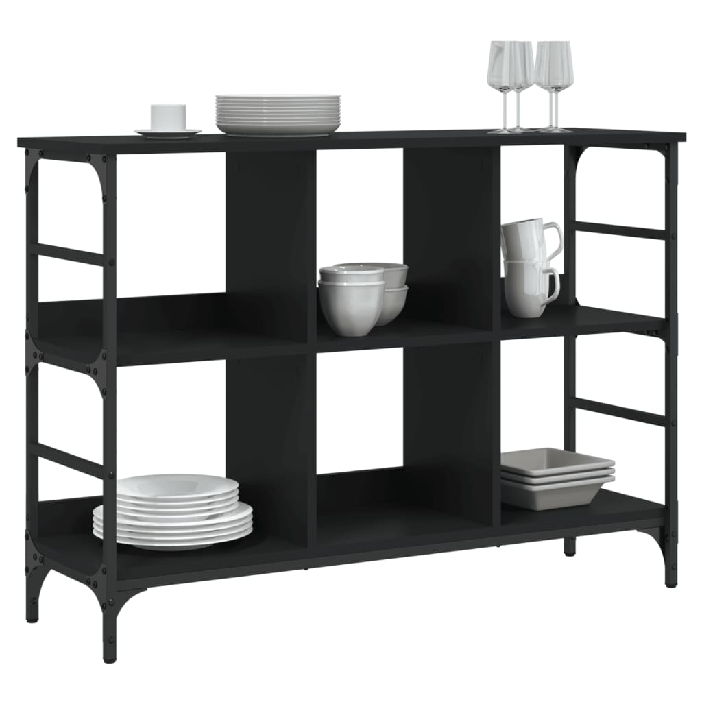 Dressoir 02X32X73,5 Cm Bewerkt Hout 102 x 32 x 73.5 cm Zwart