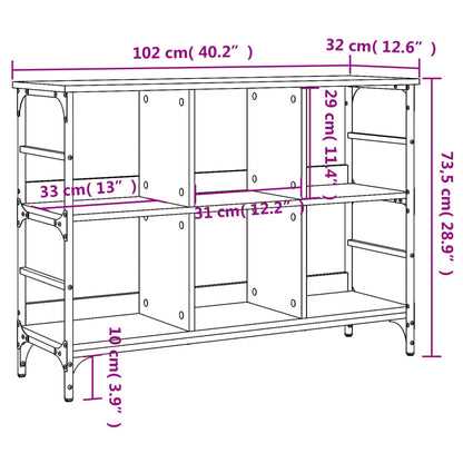 Dressoir 02X32X73,5 Cm Bewerkt Hout Kleurig 102 x 32 x 73.5 cm Sonoma eiken