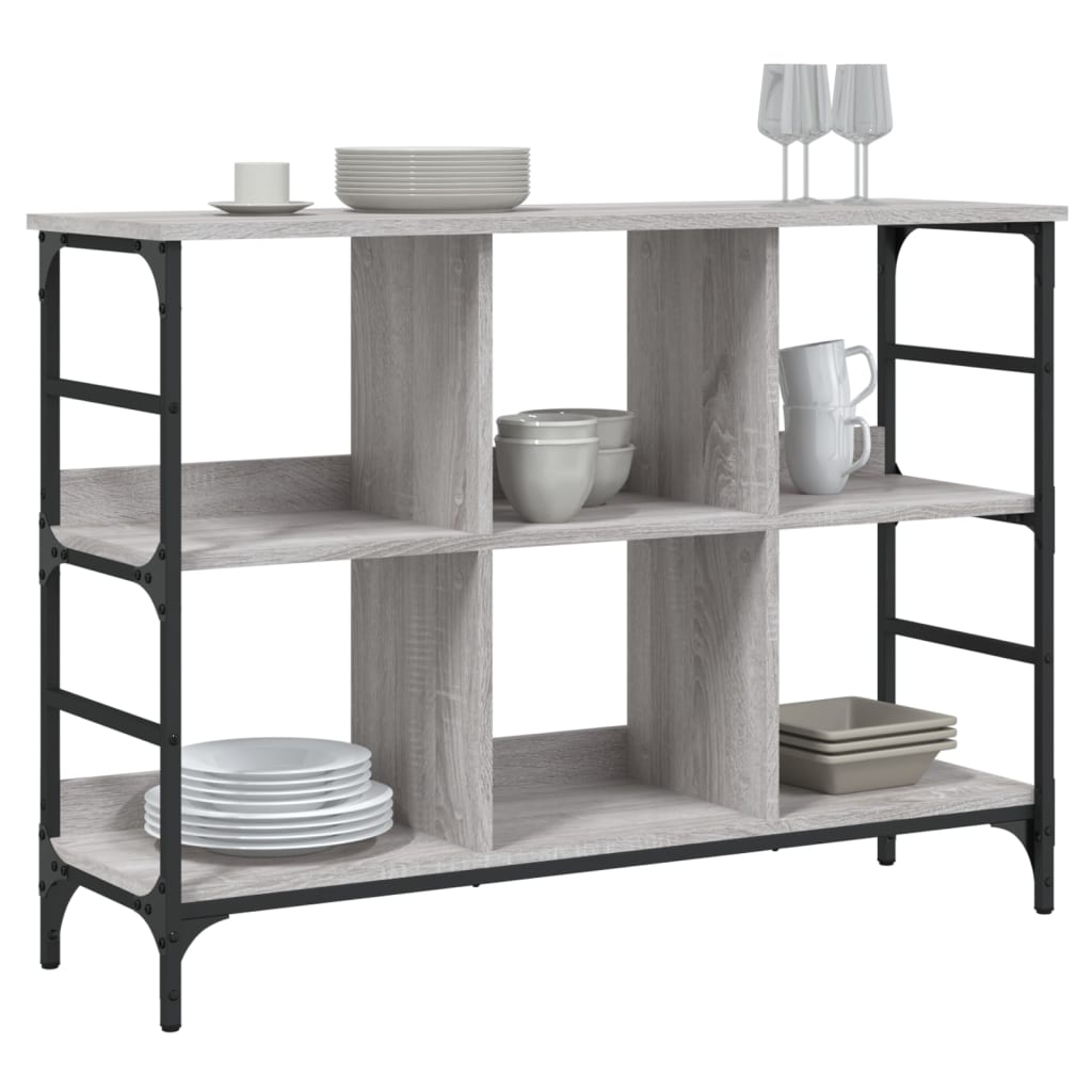 Dressoir 02X32X73,5 Cm Bewerkt Hout Eikenkleurig 102 x 32 x 73.5 cm Grijs sonoma