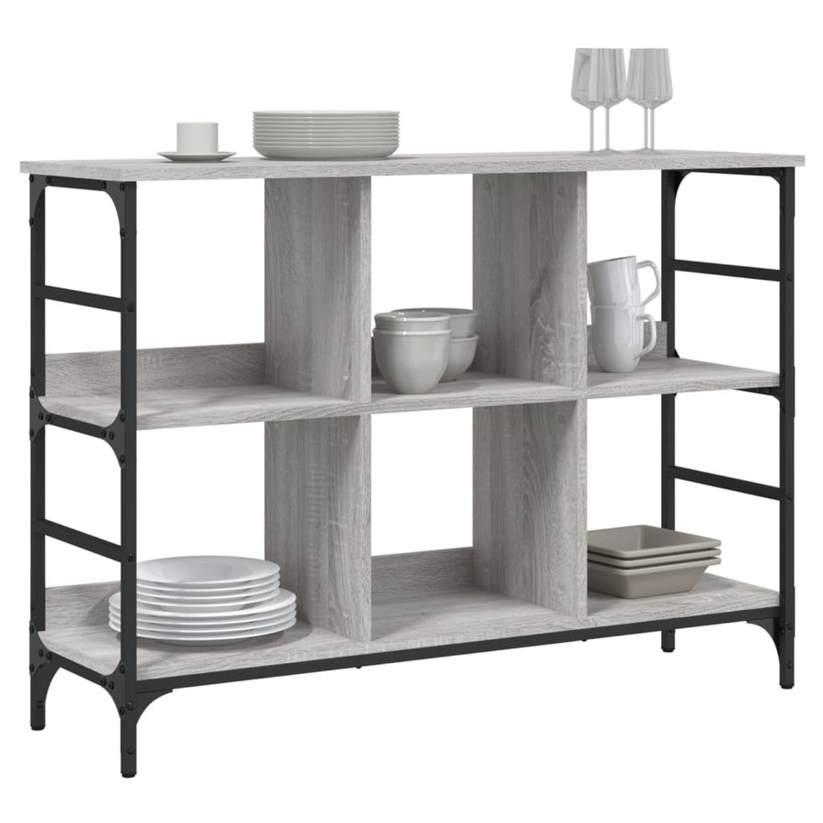 Dressoir 02X32X73,5 Cm Bewerkt Hout Eikenkleurig 102 x 32 x 73.5 cm Grijs sonoma