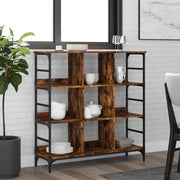 Dressoir 103,5x32x102 cm bewerkt hout zwart metaal