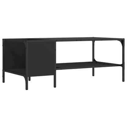 Salontafel Met Rek 00X5X40 Cm Bewerkt Hout Zwart