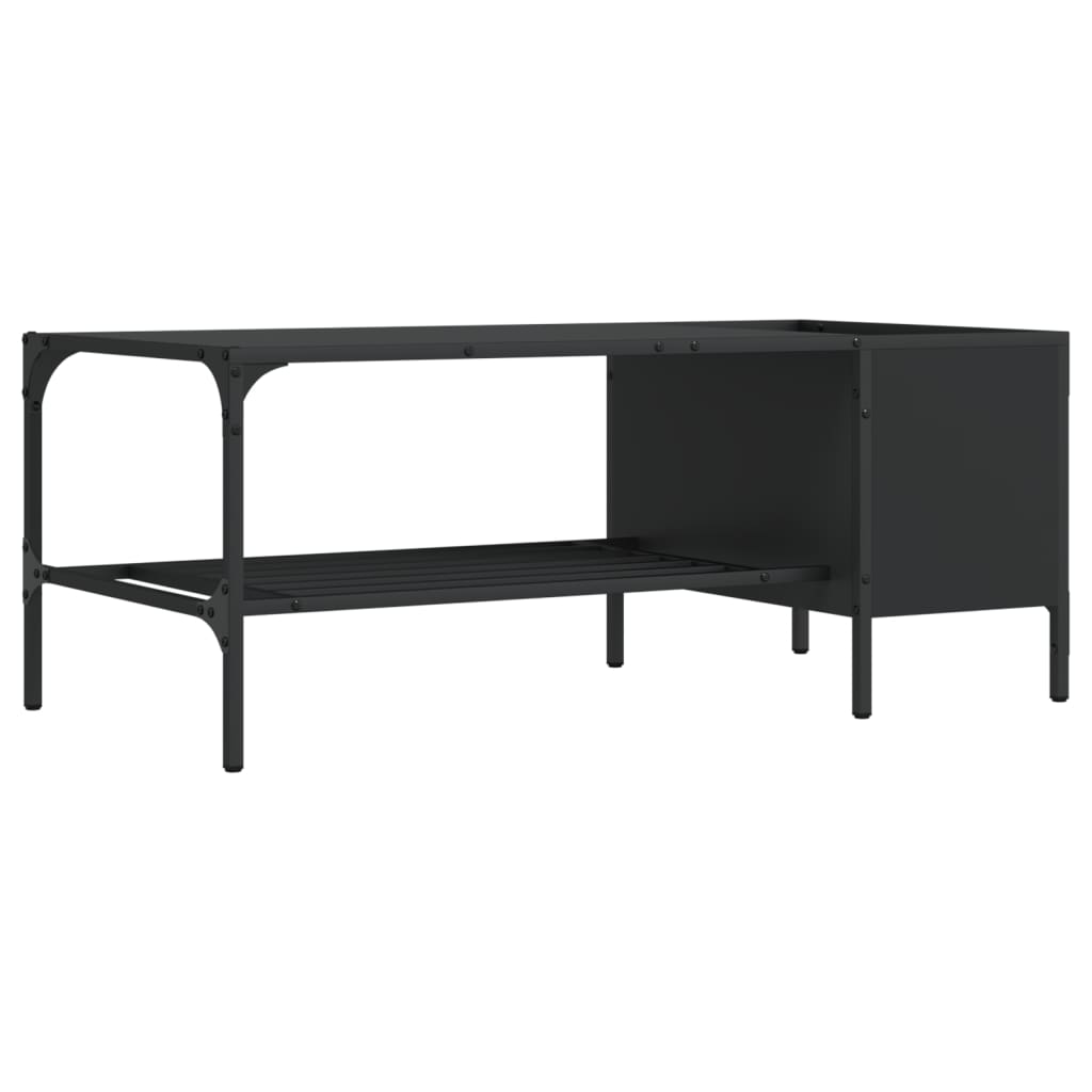 Salontafel Met Rek 00X5X40 Cm Bewerkt Hout Zwart