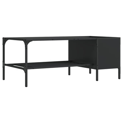 Salontafel Met Rek 00X5X40 Cm Bewerkt Hout Zwart