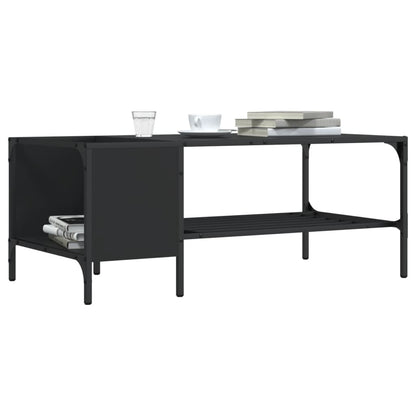 Salontafel Met Rek 00X5X40 Cm Bewerkt Hout Zwart