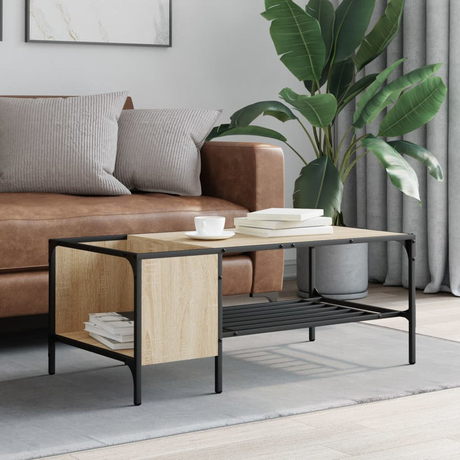 Salontafel Met Rek 00X5X40 Cm Bewerkt Hout Kleur Sonoma eiken