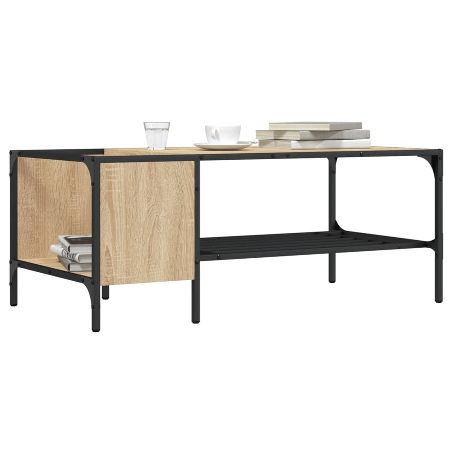 Salontafel Met Rek 00X5X40 Cm Bewerkt Hout Kleur Sonoma eiken