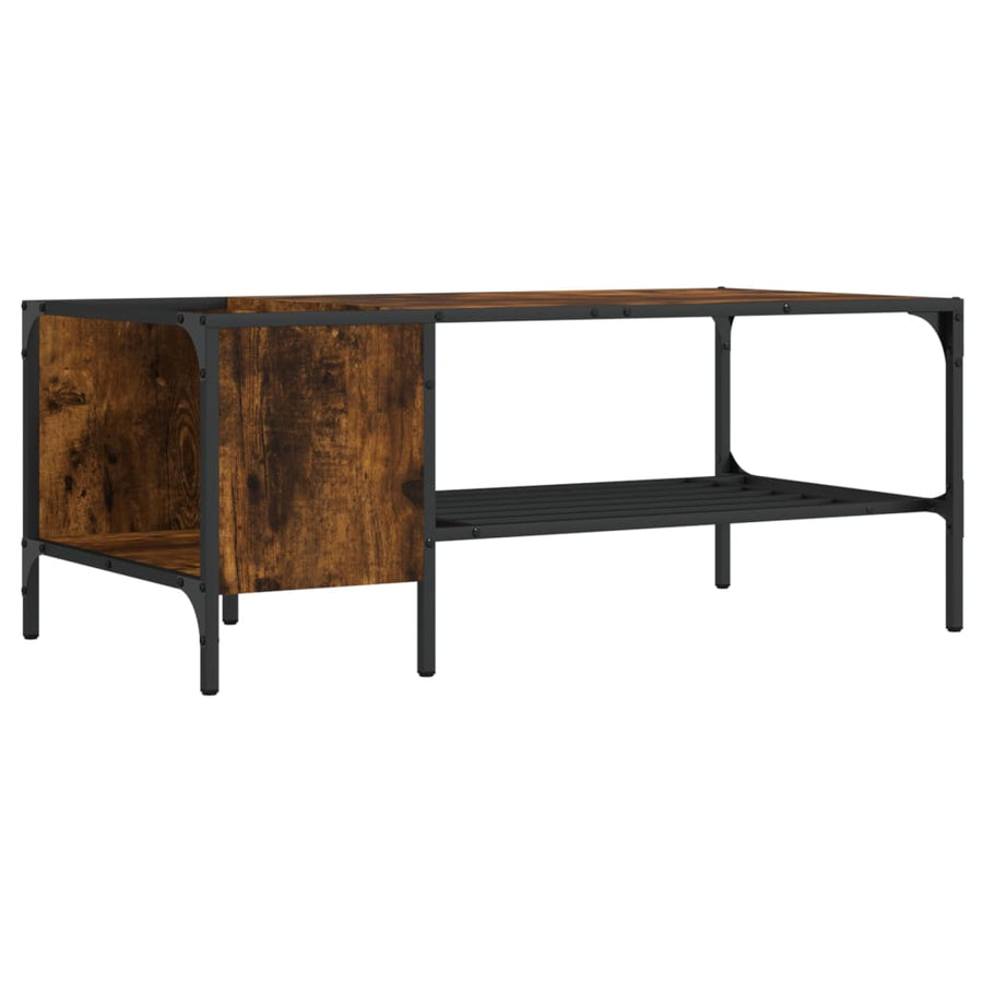 Salontafel Met Rek 00X5X40 Cm Bewerkt Hout Kleur Gerookt eiken