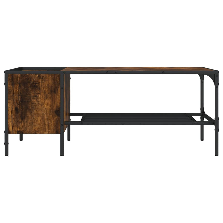 Salontafel Met Rek 00X5X40 Cm Bewerkt Hout Kleur Gerookt eiken