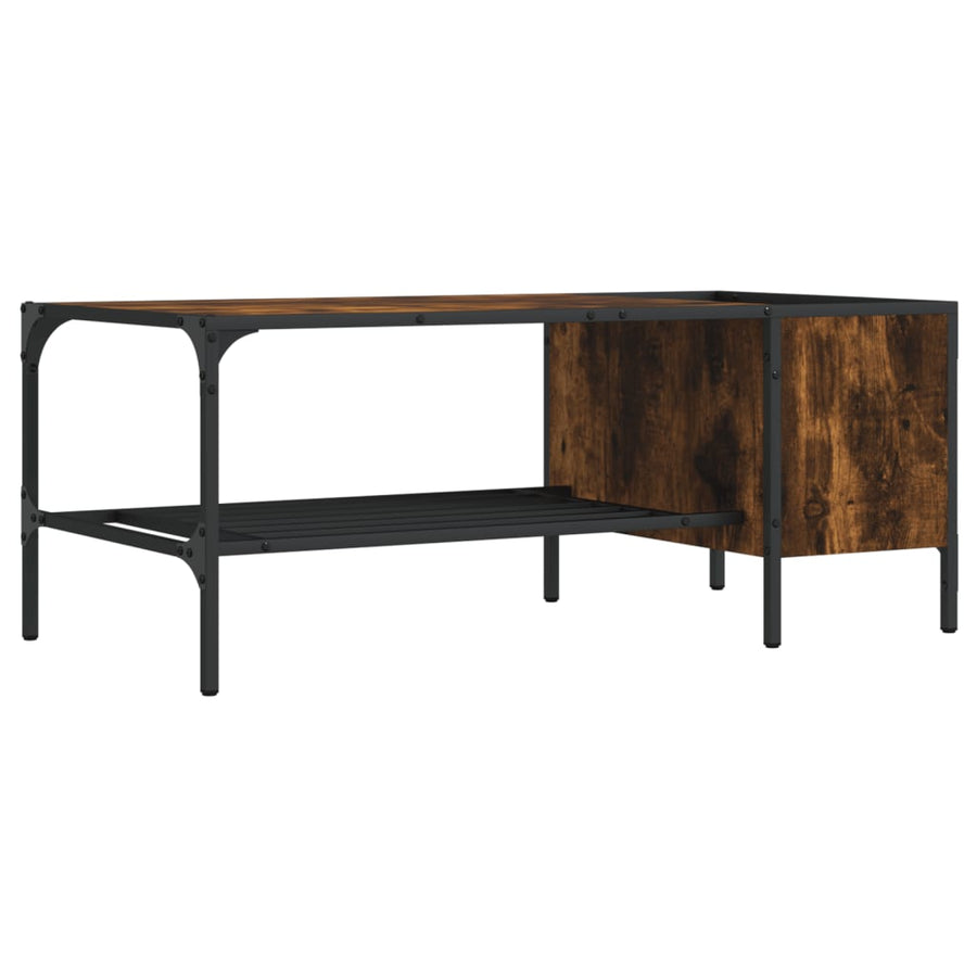 Salontafel Met Rek 00X5X40 Cm Bewerkt Hout Kleur Gerookt eiken