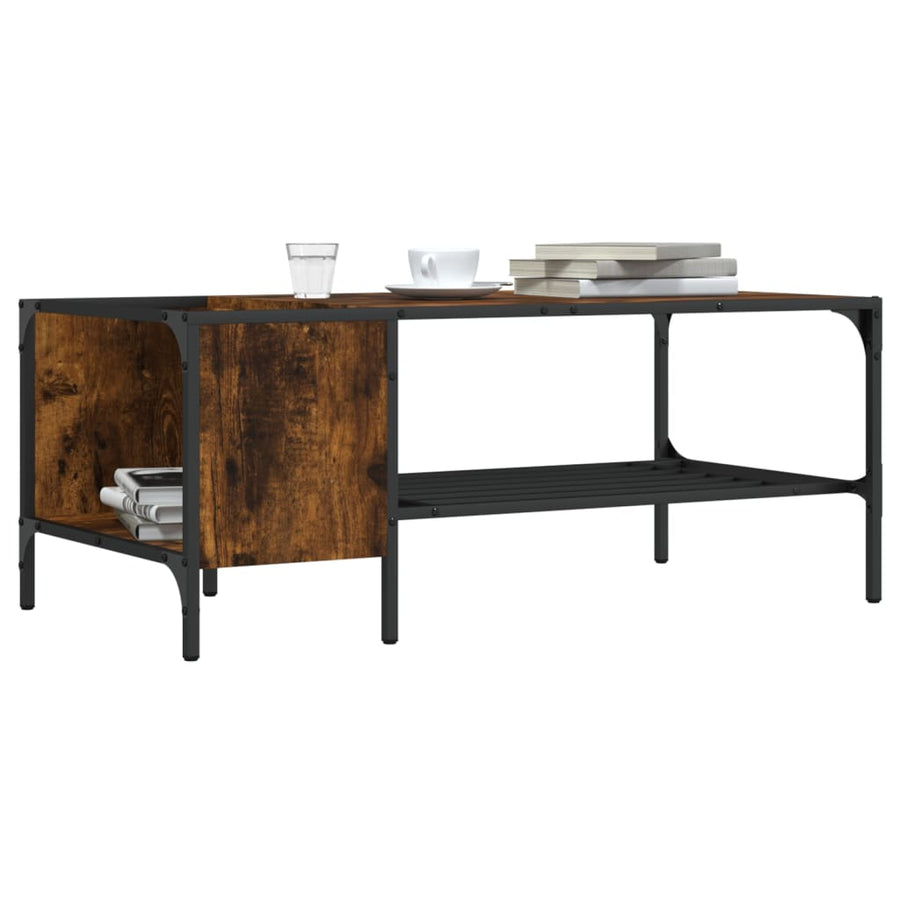 Salontafel Met Rek 00X5X40 Cm Bewerkt Hout Kleur Gerookt eiken