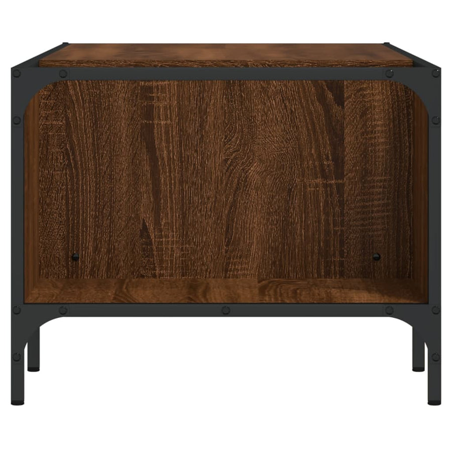 Salontafel Met Rek 100X51X40 Cm Bewerkt Hout bruin eikenkleur
