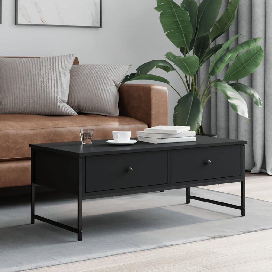 Salontafel 0X49X39,5 Cm Bewerkt Hout Zwart