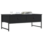 Coffee table 101x49x39.5 cm engineered wood black