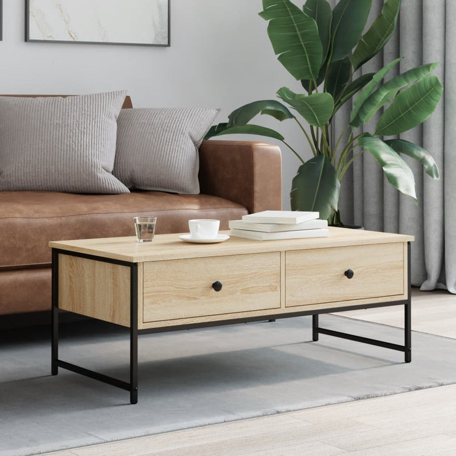 Salontafel 0X49X39,5 Cm Bewerkt Hout Kleurig Sonoma eiken
