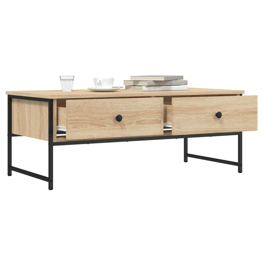 Salontafel 0X49X39,5 Cm Bewerkt Hout Kleurig Sonoma eiken