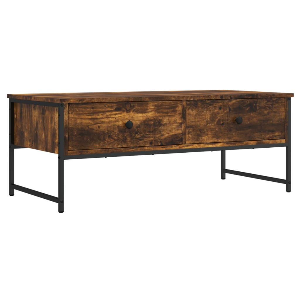Salontafel 0X49X39,5 Cm Bewerkt Hout Kleurig Gerookt eiken