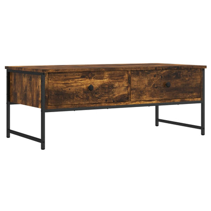 Salontafel 0X49X39,5 Cm Bewerkt Hout Kleurig Gerookt eiken