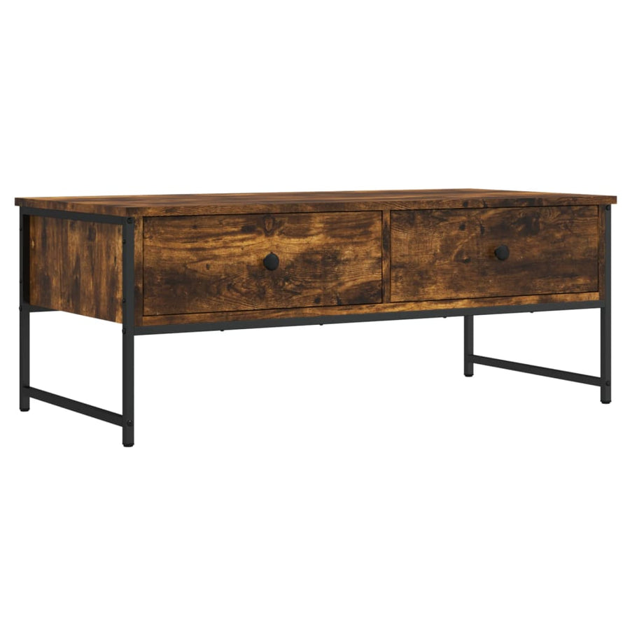 Salontafel 0X49X39,5 Cm Bewerkt Hout Kleurig Gerookt eiken