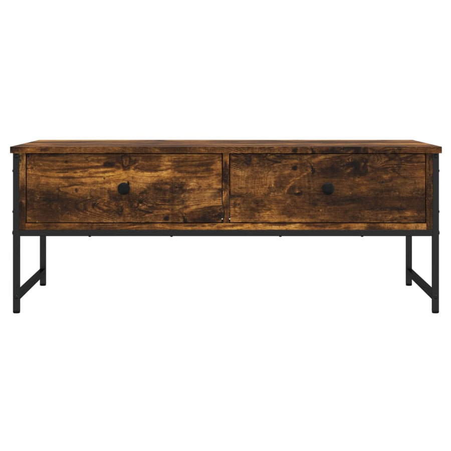 Salontafel 0X49X39,5 Cm Bewerkt Hout Kleurig Gerookt eiken