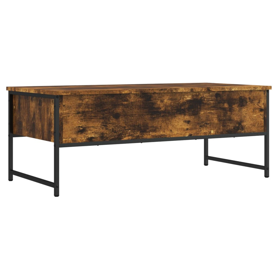 Salontafel 0X49X39,5 Cm Bewerkt Hout Kleurig Gerookt eiken