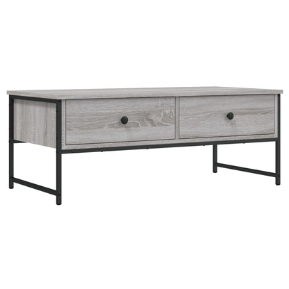 Salontafel 0X49X39,5 Cm Bewerkt Hout Eikenkleur Grijs sonoma