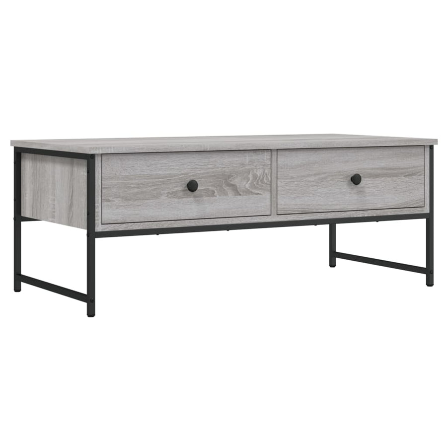 Salontafel 0X49X39,5 Cm Bewerkt Hout Eikenkleur Grijs sonoma