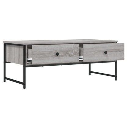Salontafel 0X49X39,5 Cm Bewerkt Hout Eikenkleur Grijs sonoma
