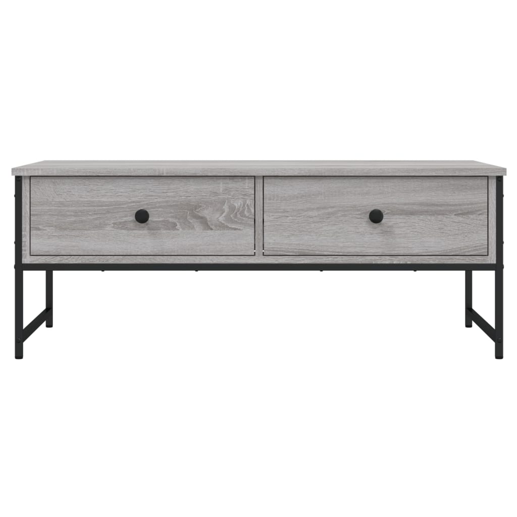 Salontafel 0X49X39,5 Cm Bewerkt Hout Eikenkleur Grijs sonoma