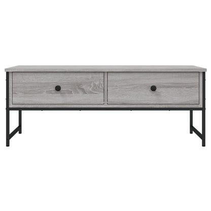 Salontafel 0X49X39,5 Cm Bewerkt Hout Eikenkleur Grijs sonoma