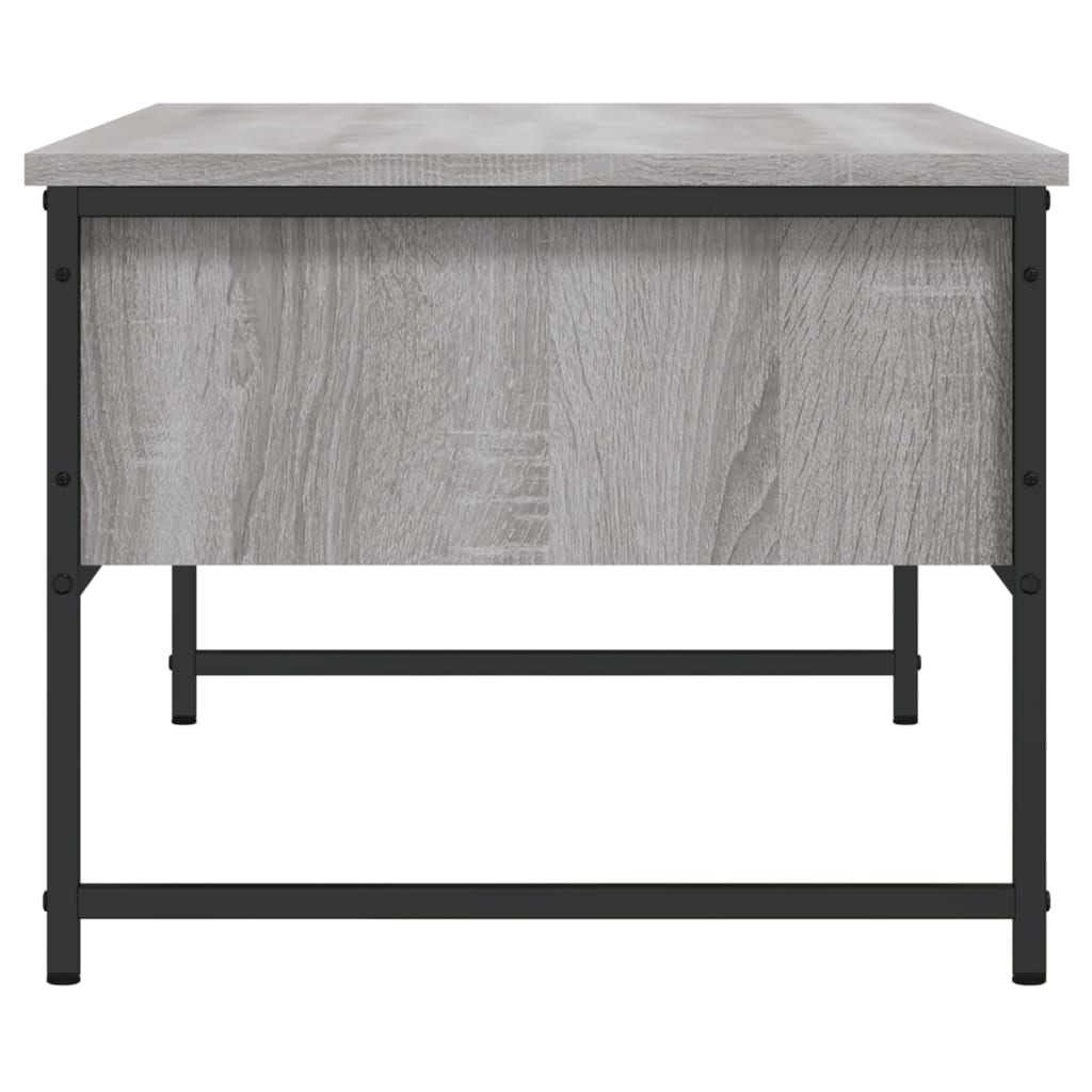 Salontafel 0X49X39,5 Cm Bewerkt Hout Eikenkleur Grijs sonoma