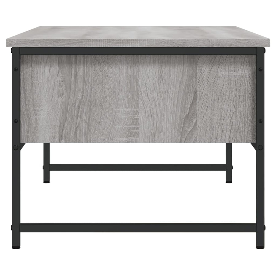 Salontafel 0X49X39,5 Cm Bewerkt Hout Eikenkleur Grijs sonoma