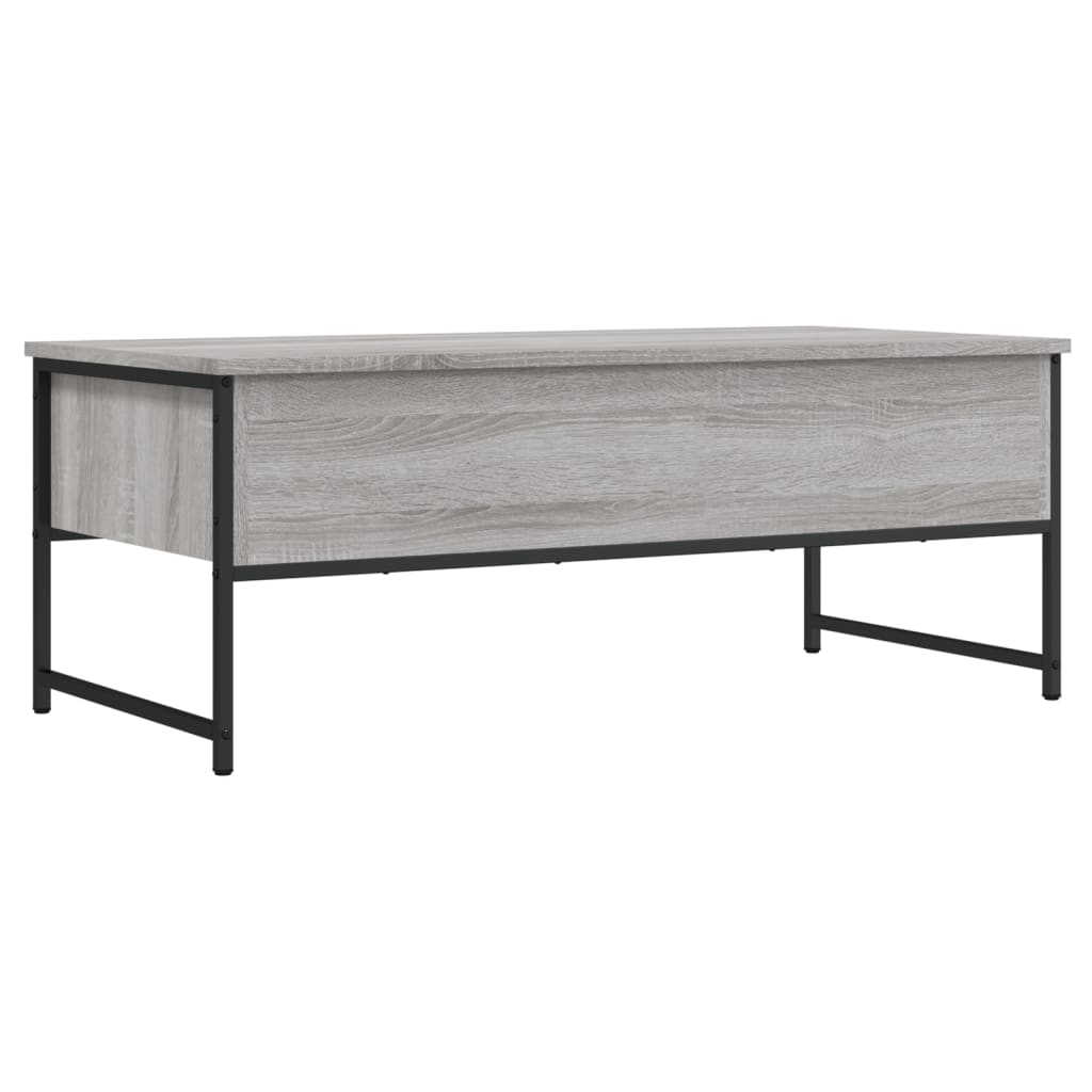 Salontafel 0X49X39,5 Cm Bewerkt Hout Eikenkleur Grijs sonoma