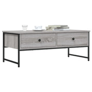 Salontafel 101x49x39,5 cm bewerkt hout grijs