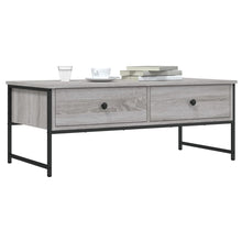 Salontafel 0X49X39,5 Cm Bewerkt Hout Eikenkleur Grijs sonoma
