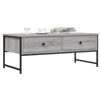 Salontafel 0X49X39,5 Cm Bewerkt Hout Eikenkleur Grijs sonoma
