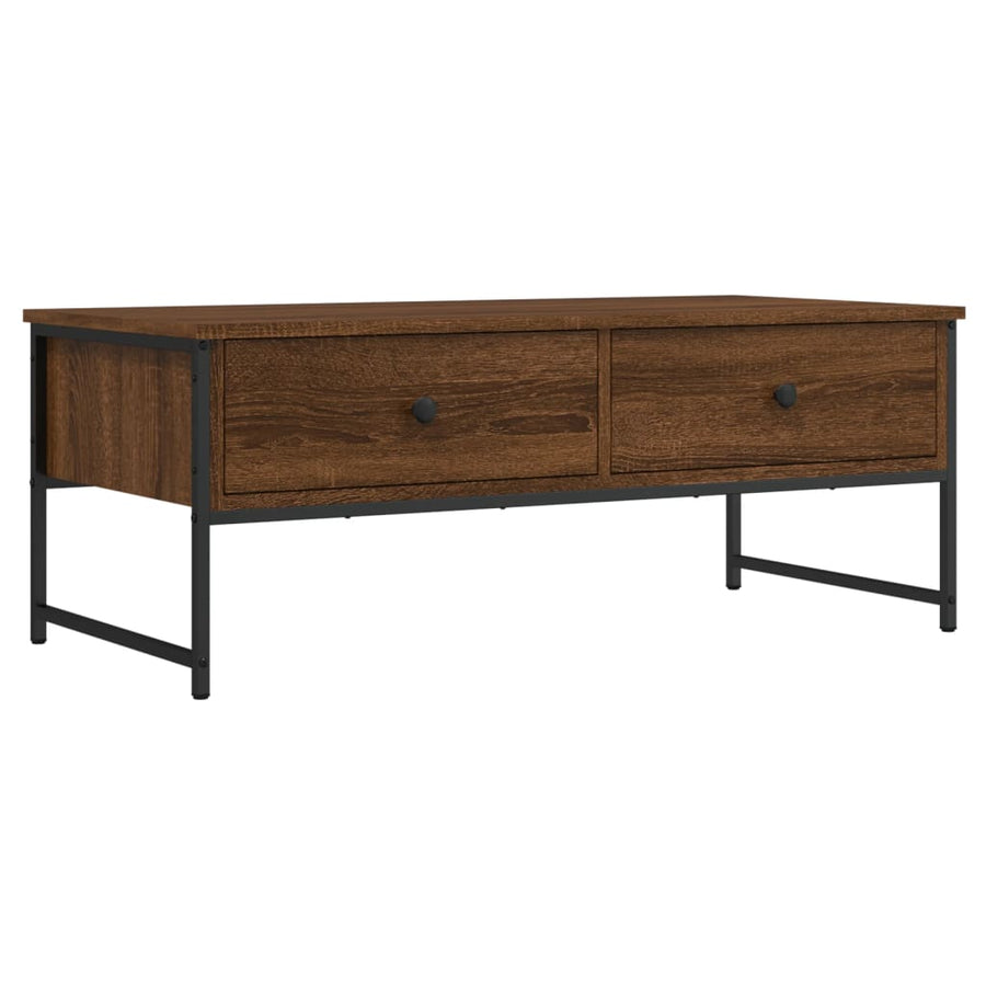 Salontafel 0X49X39,5 Cm Bewerkt Hout Bruineikenkleurig bruin eikenkleur