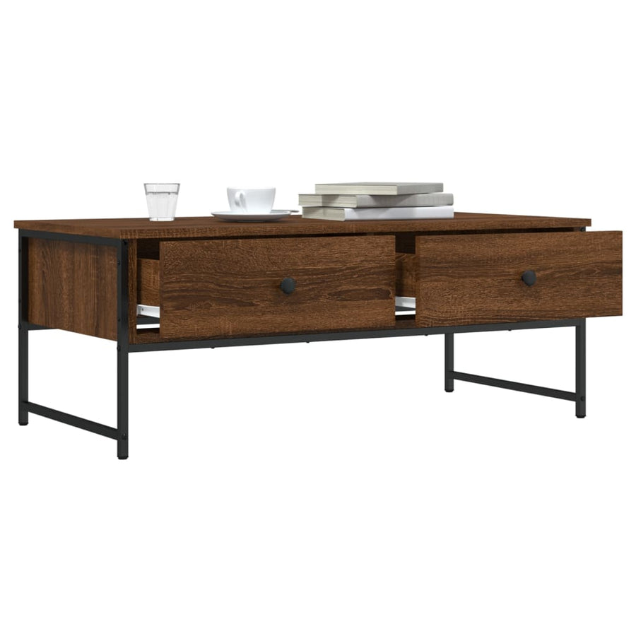 Salontafel 0X49X39,5 Cm Bewerkt Hout Bruineikenkleurig bruin eikenkleur