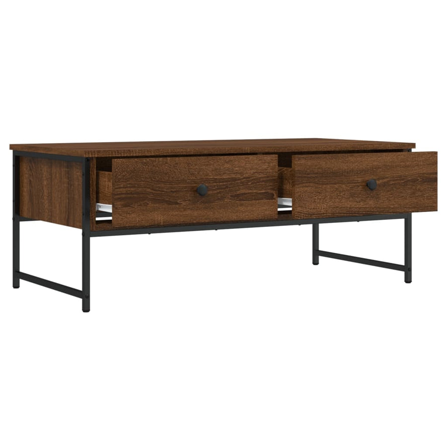 Salontafel 0X49X39,5 Cm Bewerkt Hout Bruineikenkleurig bruin eikenkleur