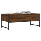 Salontafel 101x49x39,5 cm bewerkt hout bruineiken