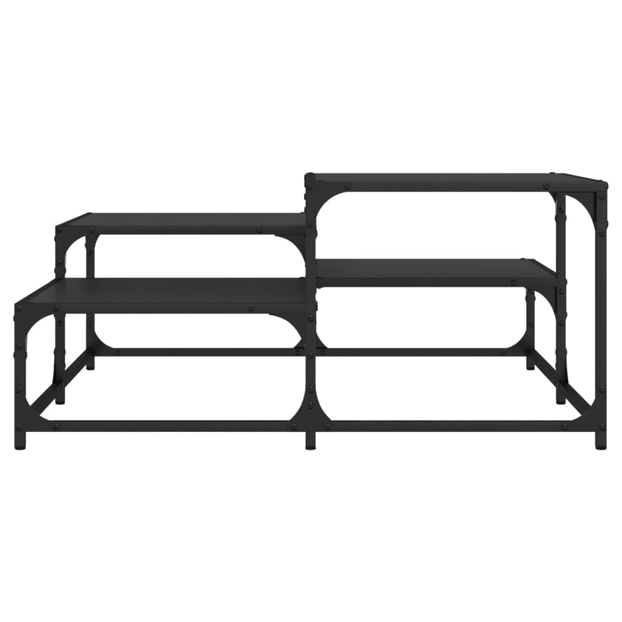 Salontafel 87,5X87,5X40 Cm Bewerkt Hout 87.5 x 87.5 x 40 cm Zwart