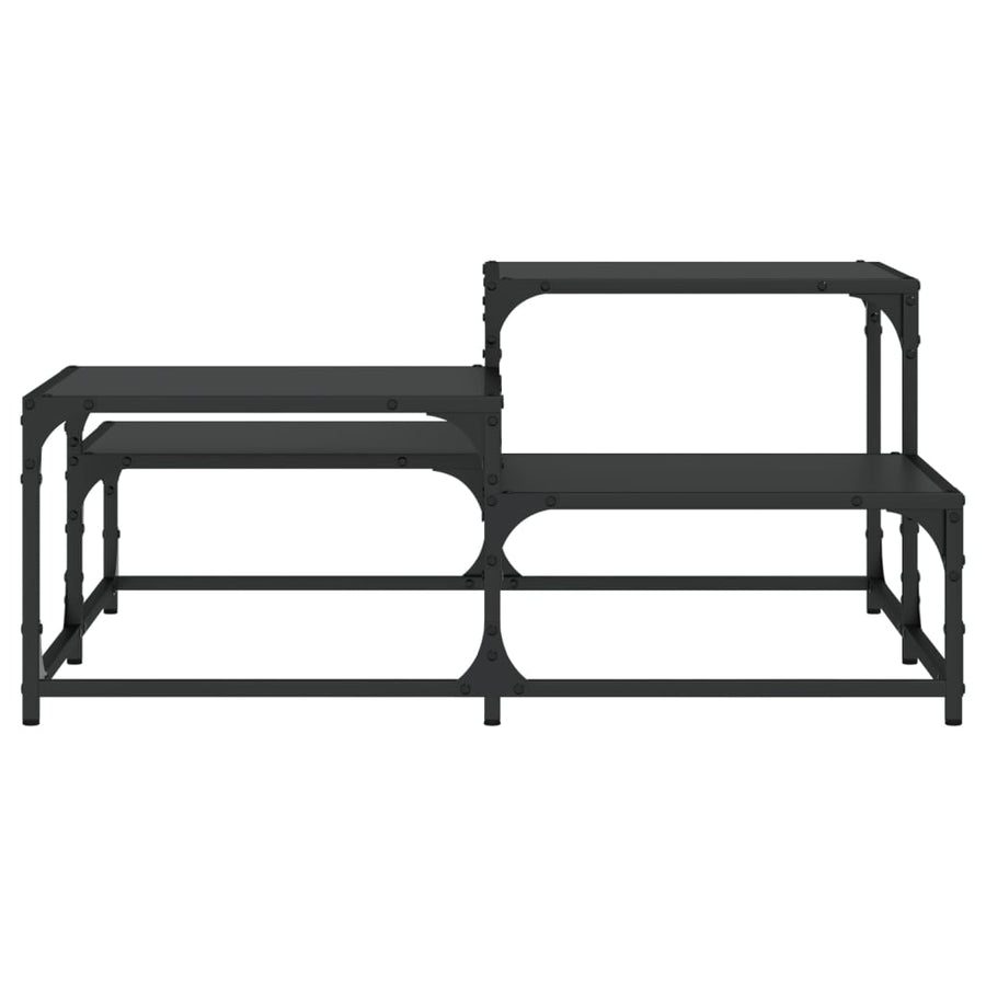 Salontafel 87,5X87,5X40 Cm Bewerkt Hout 87.5 x 87.5 x 40 cm Zwart