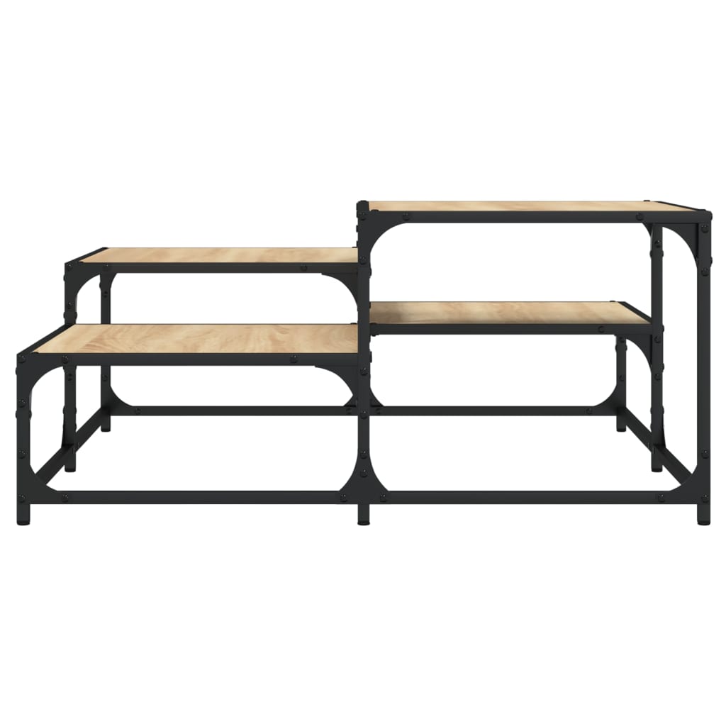 Salontafel 87,5X87,5X40 Cm Bewerkt Hout Kleurig 87.5 x 87.5 x 40 cm Sonoma eiken