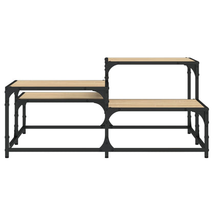 Salontafel 87,5X87,5X40 Cm Bewerkt Hout Kleurig 87.5 x 87.5 x 40 cm Sonoma eiken